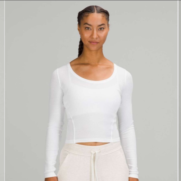 Lululemon open backed ribbed long sleeve top - Picture 6 of 9